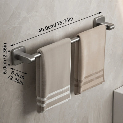 Bathroom Towel Holder White Without Drilling Bathroom Gray Towel Rack Towel Bar Self-Adhesive Bathroom Towel Rack Towel Rail