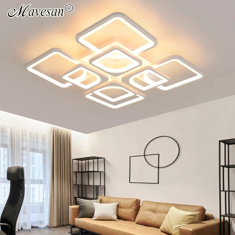 Hot Selling White Chandeliers For Bedroom Living Room Kitchen Living Room Studyroom Apartment Indoor Acrylic LED Lighting Lamps