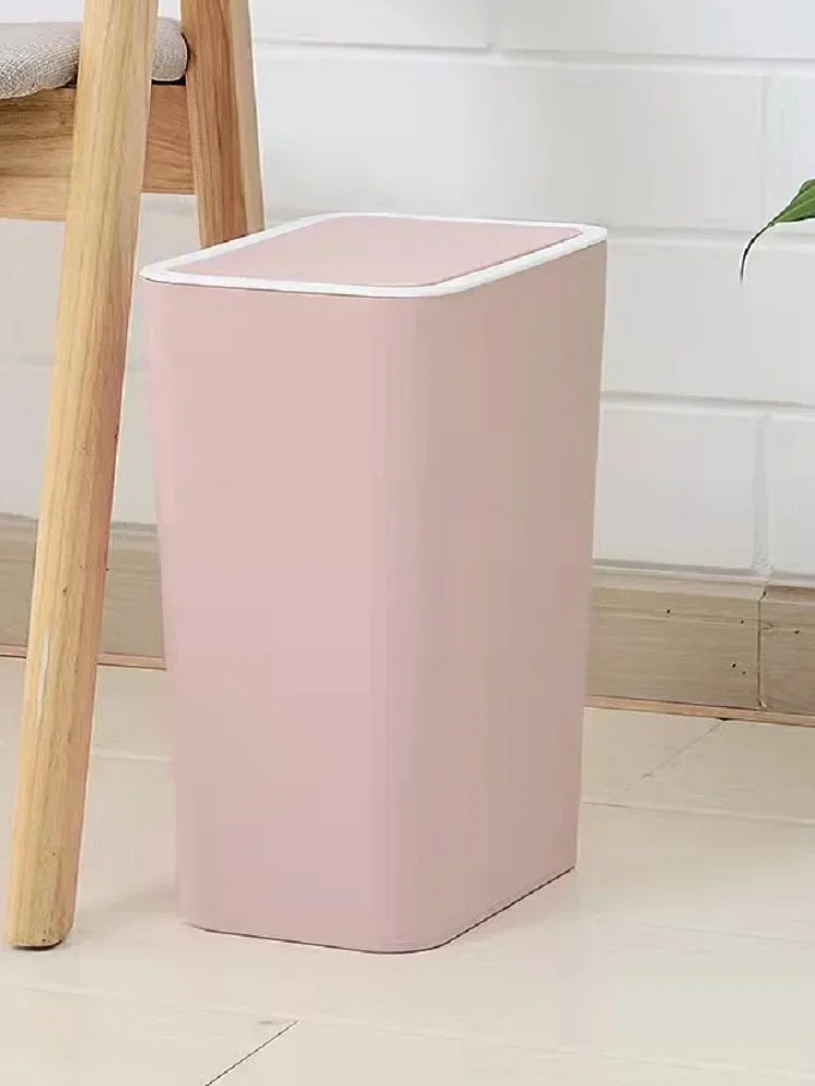 Creative New Rectangular Trash Can Kitchen Bathroom Toilet Trash Can Living Room Room With Lid Trashs Can Nordic Push Trash Can