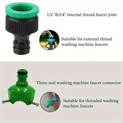 25FT/50FT Expandable coil garden hose with universal connectors - high pressure, wear resistant, for irrigation and car washing