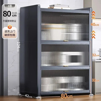 Modern Metal Kitchen Cabinets Multi-layer Storage Cabinet Floor Racks Multifunctional Furniture for ZT50KC