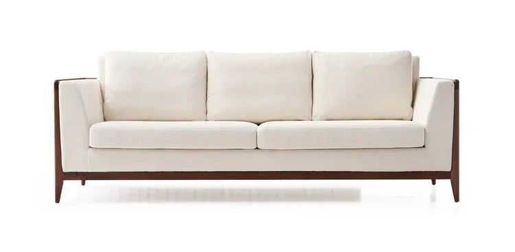 Sectional Fabric Sofa White Sofa Set Furniture Modern Wood Frame Sofa Living Room Furniture