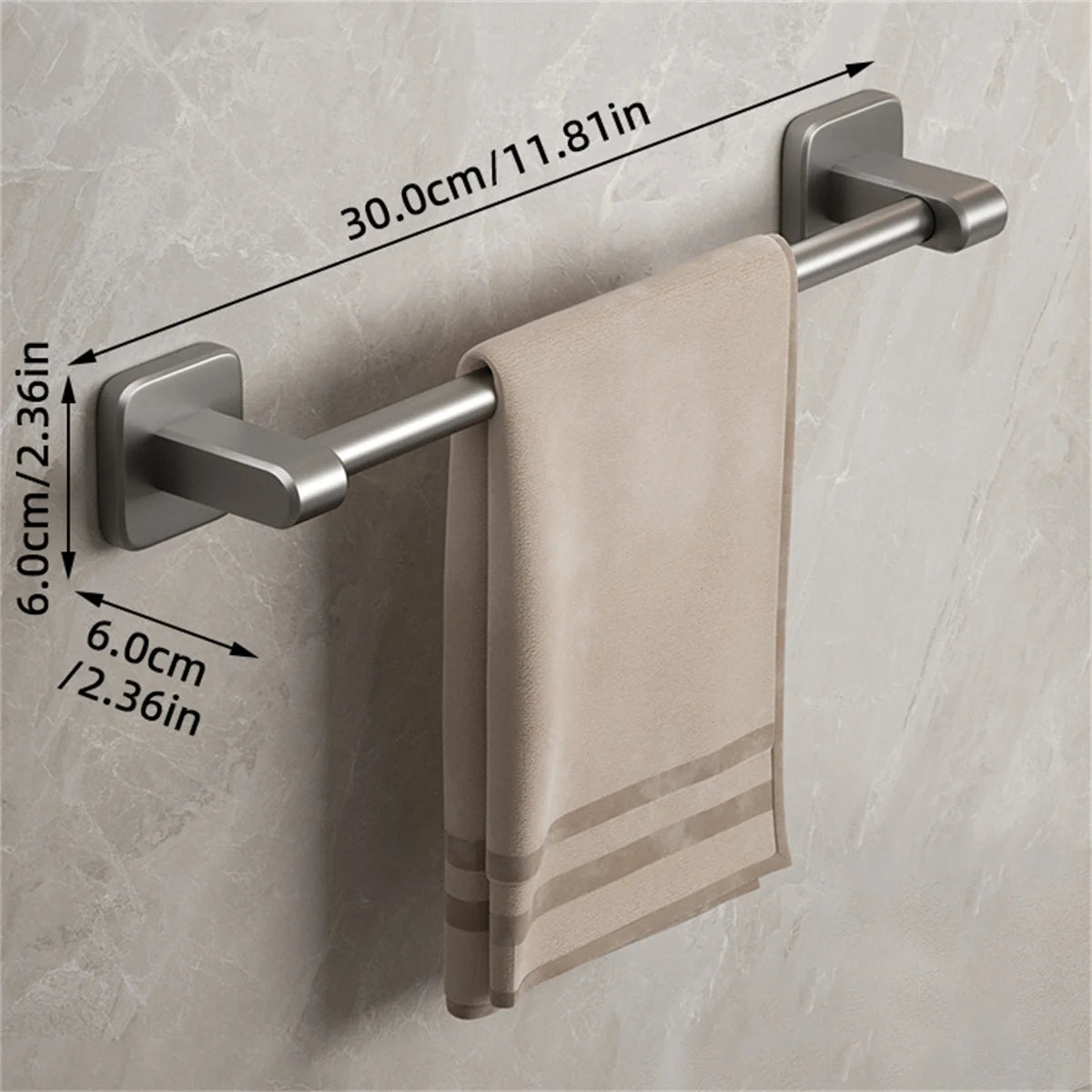 Self-adhesive Home Bathroom Towel Rack Without Drilling Wall Mounted Towel Holder Kitchen Bathroom Storage Rack Shelf