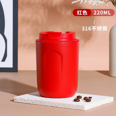 220Ml /380Ml Stainless Steel Mini Coffee Cup Water Bottle Leak-Proof Car Vacuum Flask Travel Insulated Bottle Thermos Mug