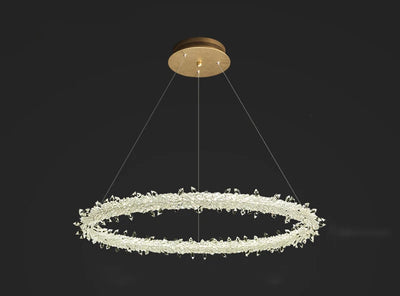 Nordic bedroom LED chandelier living room ceiling chandelier hotel crystal lamp modern room lighting