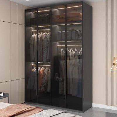 With Glass Doors Wardrobes Multilayer Luxury Storage Open Closets Wardrobes Cabinet Shelves Guarda Roupas Bedroom Furniture