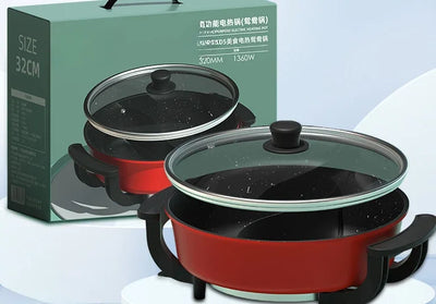 Electric hot pot 6L large capacity Korean style non stick electric pot, household electric cooking pot