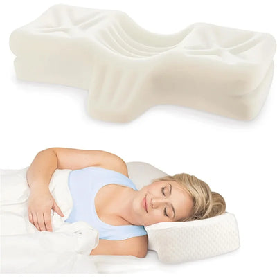 Cervical Orthopedic Foam Pillow – Back and Side Sleeping, Firm - Large