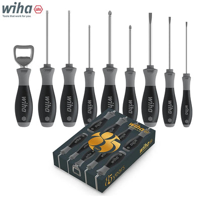 Wiha 46544 9Pcs Screwdriver Set Slotted Phillips TORX Opener SoftFinish 85 Years Anniversy Limited Edition