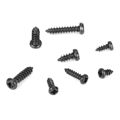 400Pcs Black M2/M2.6 Cross Pan Head Self Tapping Screws Set Assortment Kit Cross pan head self tapping screw set