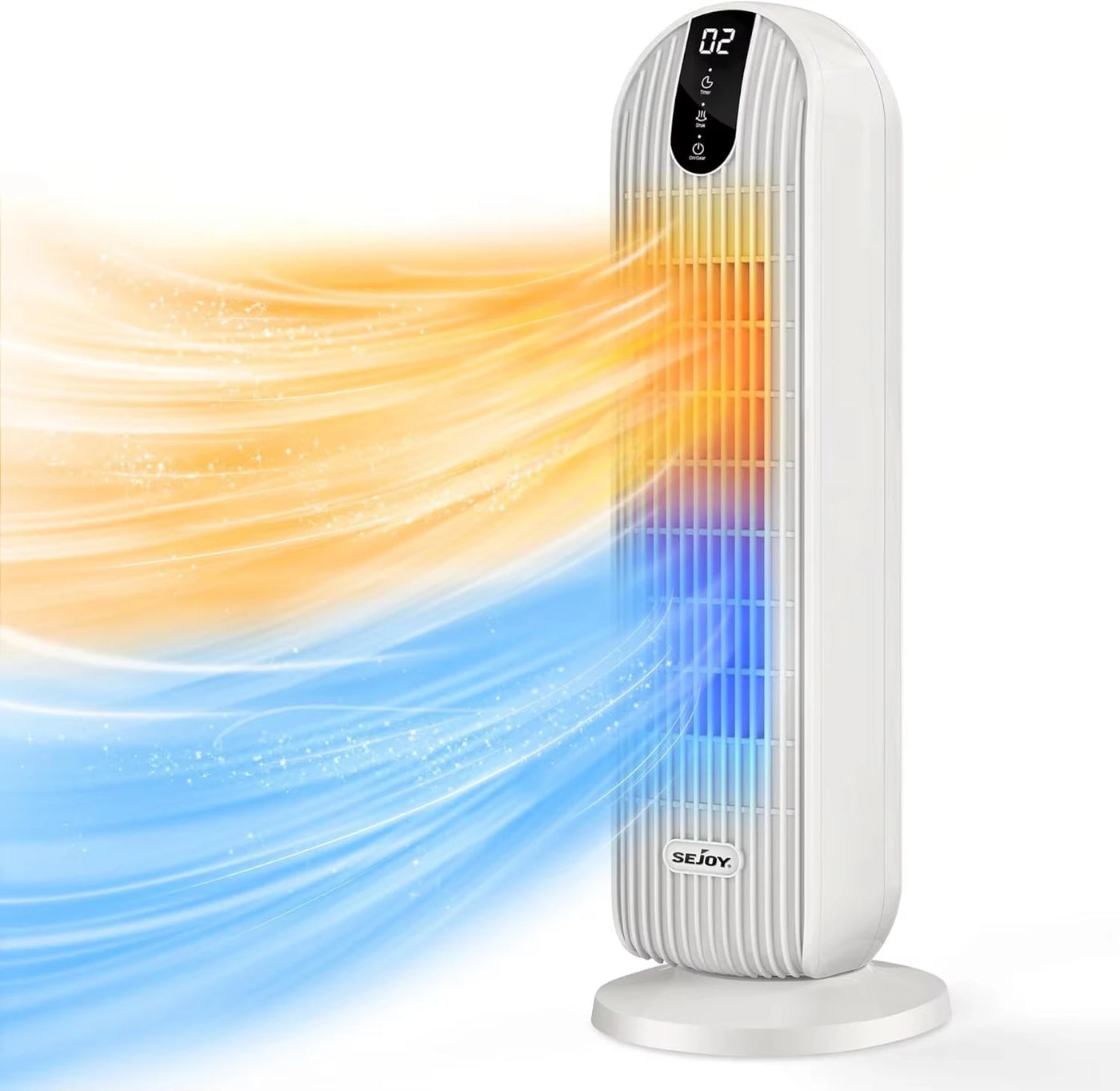 SEJOY Fan Heater Energy-Saving Quiet Electric Heaters Electric Blanket 3 Modes 90° Oscillating Overheating Tilt Protection