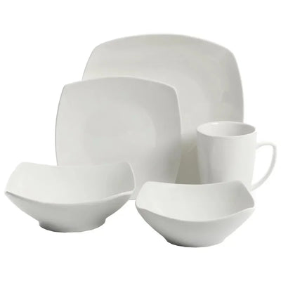 Everyday Square Expanded 40-Piece Dinnerware Set Dinner   Dining Table   Bowls and Plates