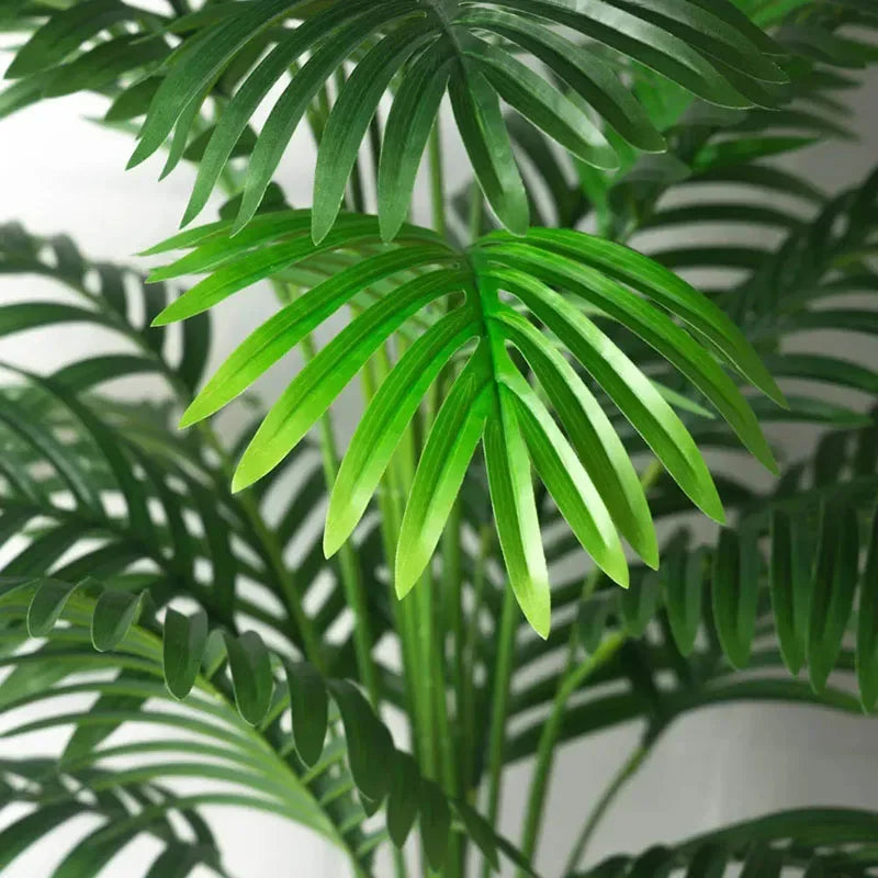 150cm Large Artificial Palm Tree Fake Tropical Plants Plastic Monstera Leaves Green Palm Tree For Home Garden Shop Party Decor