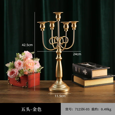 French Retro Candlestick Romantic Candlelight Dinner Home Dining Table Photo Props Candle Holder European Style Ornaments