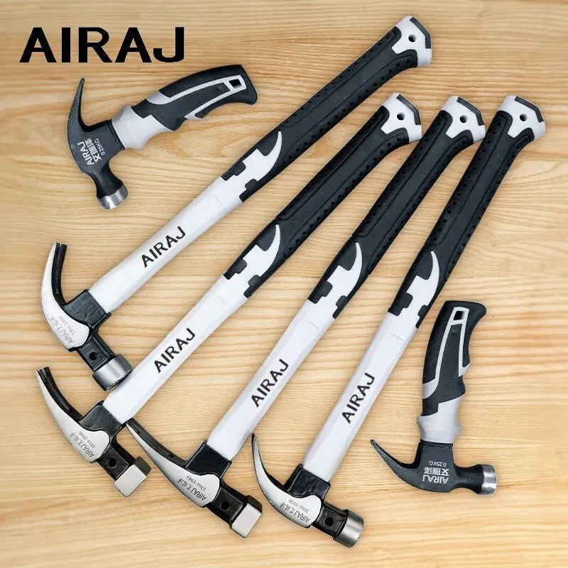 AIRAJ Multifunctional Sheep Horn Hammer Industrial Grade Decoration Household Hammer Wrapped with Glue Non Slip Hardware Tool