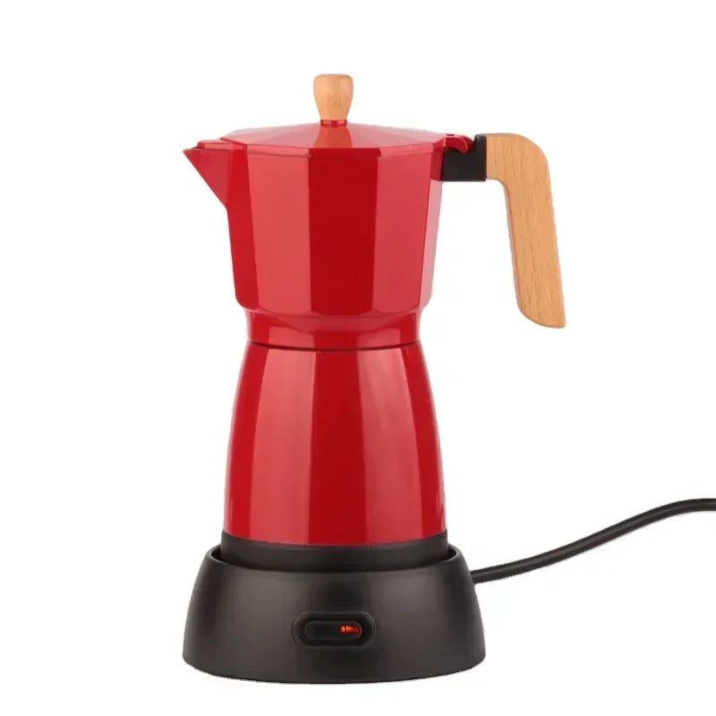 Custom Color 110~240V 6 Cups Portable Espresso Moka Coffee Maker Machine Electric Moka Pot