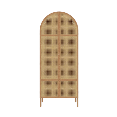 Rattan wardrobe Japanese solid wood wabi-**** wind designer home storage B & B hotel home storage wardrobe