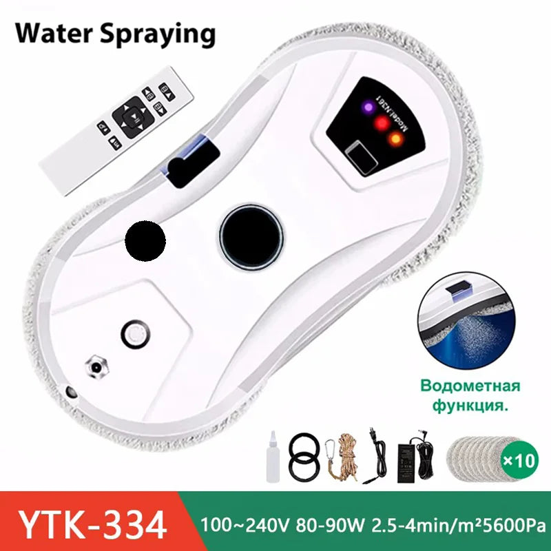 Window cleaning robot 5600PA large suction electric spray window cleaning robot fall prevention remote cleaner