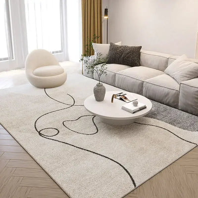 Modern Abstract Art design Living room decoration Furry carpet Nordic style bedroom sofa cloakroom Simple line soft rug bedroom