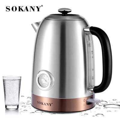 Houselin Stainless Steel Electric Kettle. 2000W Fast Boil with Water Temperature Display, 1.7 Liter Coffee Kettle