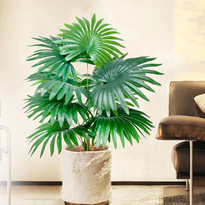 60-105cm/41.33in  Artificial fan leaf tropical plant large fake palm office home holiday decoration