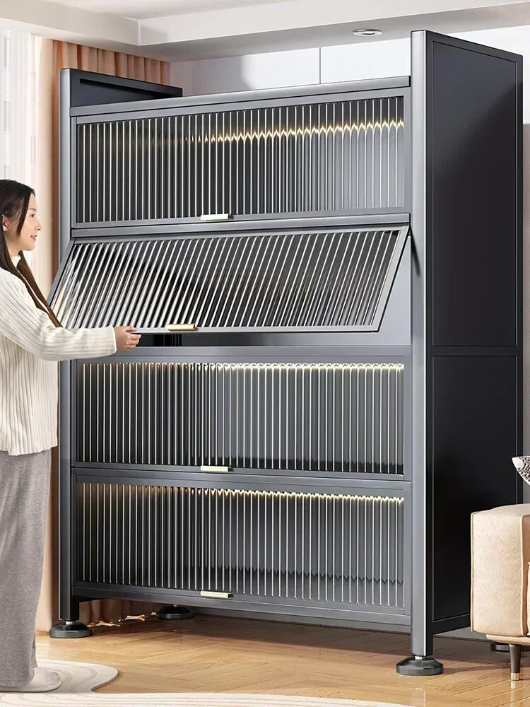 Storage Racks Multi-layer Storage Cabinets, Thickened Carbon Steel, Stainless Steel Feet, Suitable for Kitchen Living Room