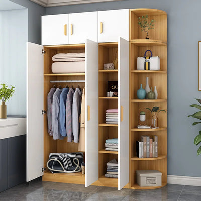 Luxury White Wardrobes Storage Hanging Room Organization Wardrobe Bedroom Wooden Ropero Armable De Ropa Home Furniture