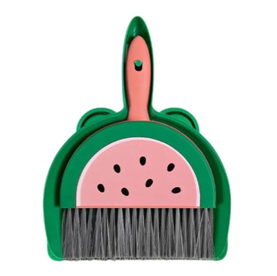 2Pcs/Set Small Broom Dustpan Set Cartoon Rabbit Bear Frog Pattern Keyboards Cleaning Mini Broom Dustpan Set