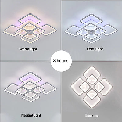 Modern LED Ceiling Lamp 130W 58CM APP Control Infinitely Dimmable Living Room Bedroom Study Lighting Interior Light 85~265V