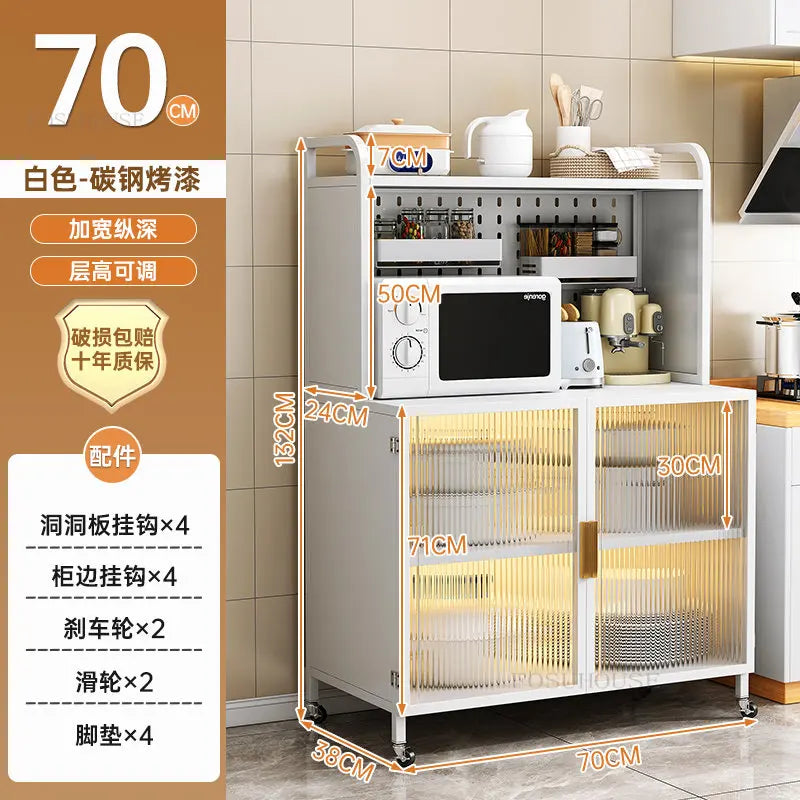 Floor-to-ceiling Kitchen Racks Nordic Creative Multi-layer Kitchen Cabinets Multi-functional Kitchen Furniture Storage Cabinets