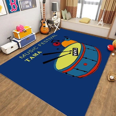 Electronic Drum Carpet Children's Carpet Living Room Coffee Table Mat Bedroom Carpet Shelf Drum Door Mat Home Non-slip Carpet