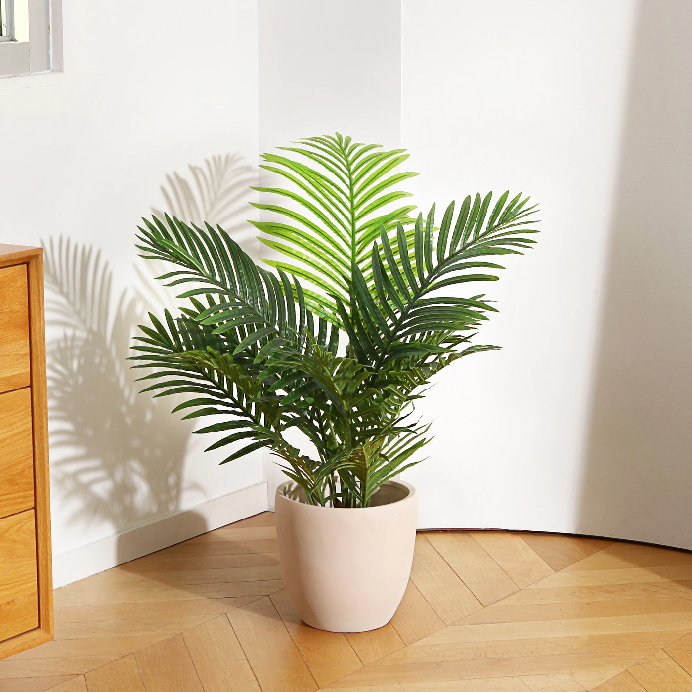 Artificial Areca Palm Plant with 15 Trunks, 3FT Faux Dypsis Lutescens Plant Tropical Tree in Pot for Home Decor