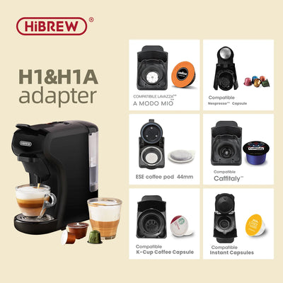 HiBREW H1/H2  adapter system parts for lavazza blue or lavazza modo mio or ESE pod or Caffitaly