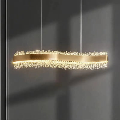 Restaurant Crystal Chandelier Italian Light Luxury Dining Table Lighting Postmodern Minimalist Creative Dining Room Chandelier