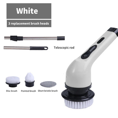 Cordless Electric Spin Scrubber Adjustable Cleaning Brush with Replacement Heads for Tub Tile Floor Car Electric Shower Scrubber