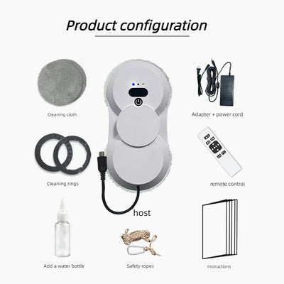 Window Cleaning Robot Ultra-thin Double Water Spray Remote Control Planning Window Cleaning Machine  Window Wiper Glass Wiper