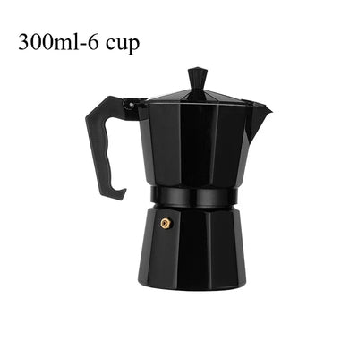 Aluminum Moka Pot Classic Stovetop Coffee Maker Reusable Filter Espresso Coffee Maker with Antiscald Handle Design Kitchen Use