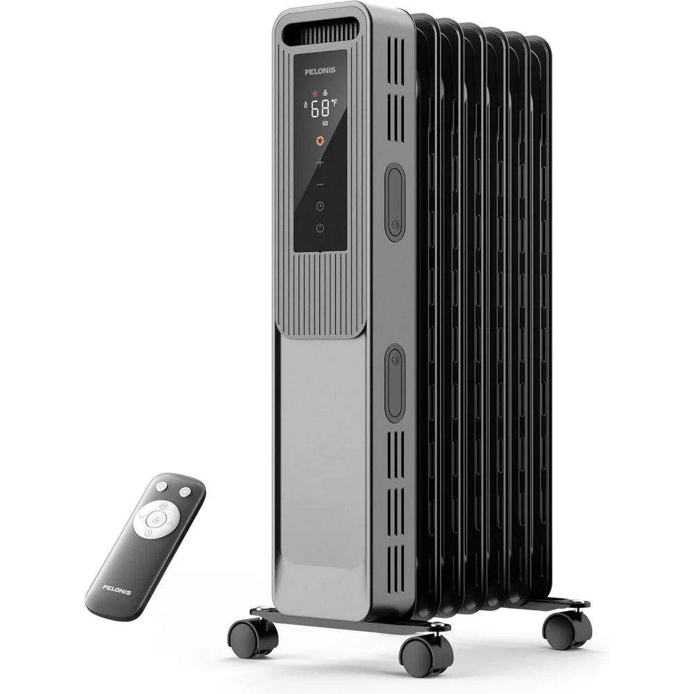 Indoor electric space heater, large room with thermostat and remote control, 24-hour timer, overheating andoverturningprotection