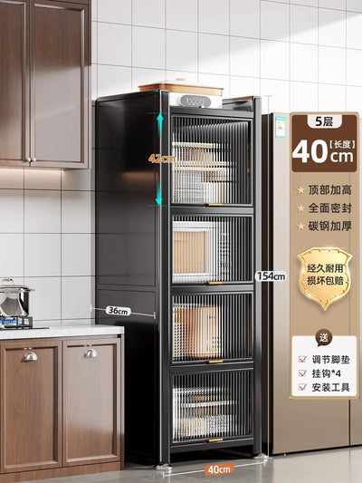 Modern Metal Kitchen Cabinets Multi-layer Storage Cabinet Floor Racks Multifunctional Furniture for ZT50KC