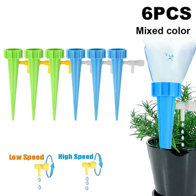 48-6-pack Self plant watering spike kit Garden adjustable automatic drip irrigation device automatic plant watering system