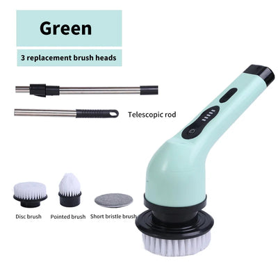 Cordless Electric Spin Scrubber Adjustable Cleaning Brush with Replacement Heads for Tub Tile Floor Car Electric Shower Scrubber