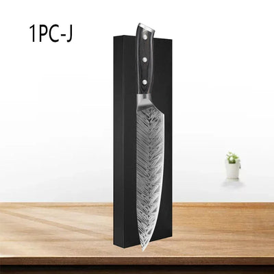 WXCOO Professional Kitchen Chef Knives Set Stainless Steel Boning Knife Damascus Steel Pattern Cleaver Fruit Bread Santoku Knife