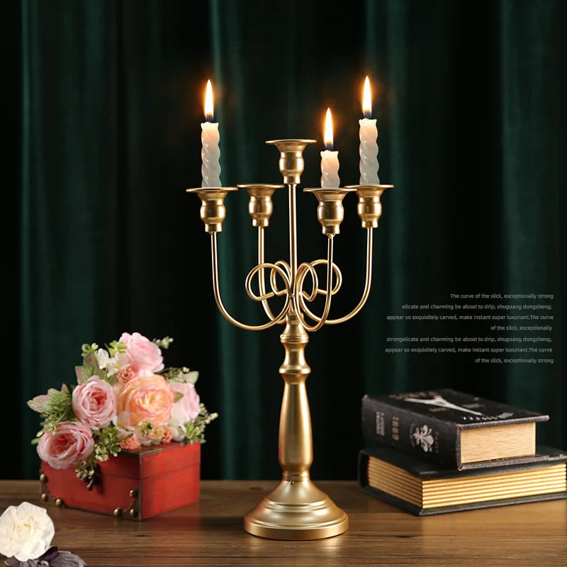 French Retro Candlestick Romantic Candlelight Dinner Home Dining Table Photo Props Candle Holder European Style Ornaments