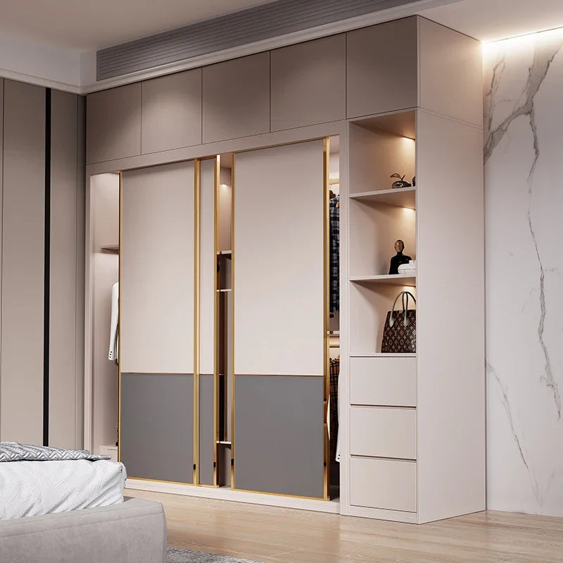 Nordic Drawer Wardrobes Multilayer Doors Modern Open Closets Room Wardrobes Drawers Shelf Armoire De Rangement Bedroom Furniture