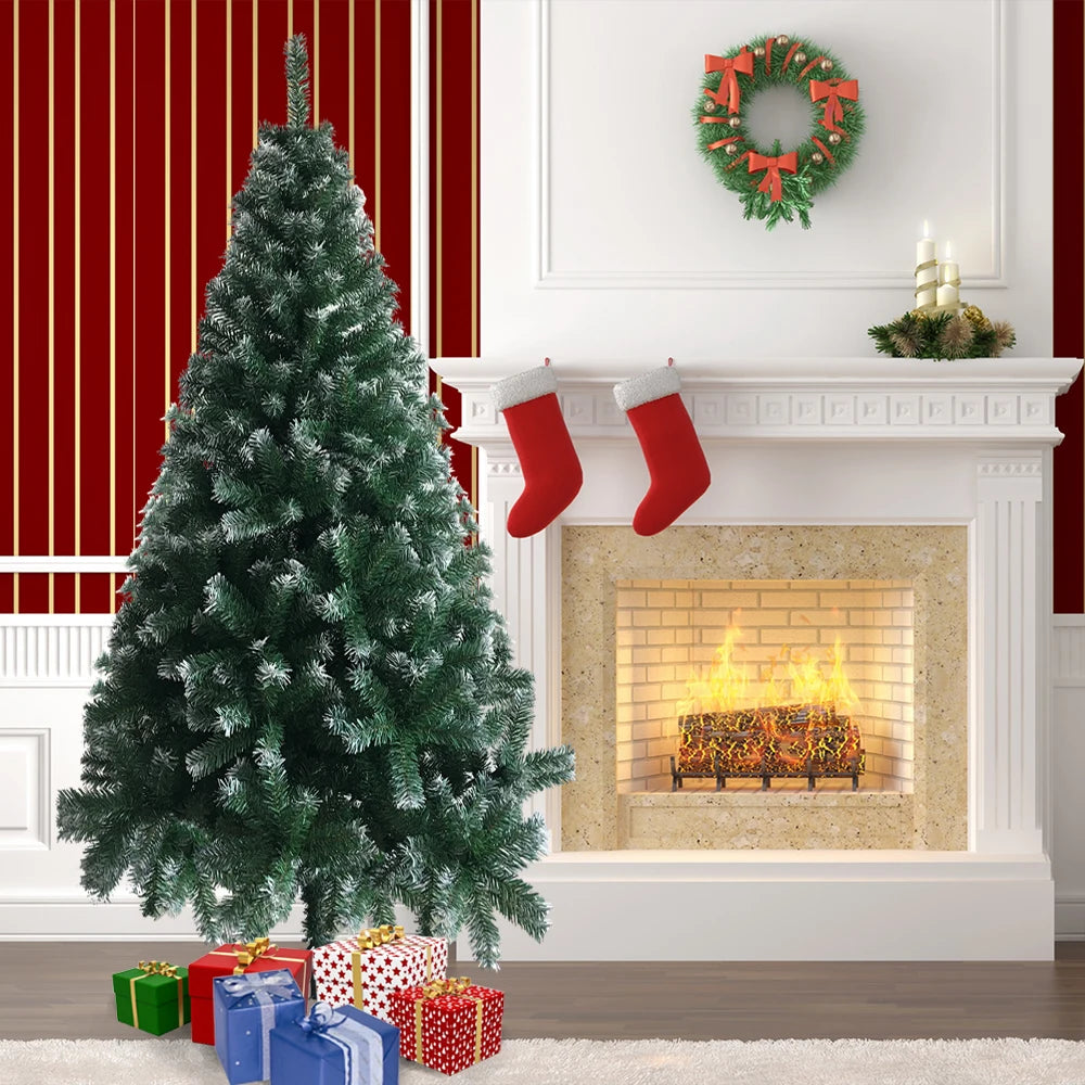 6FT Iron Leg White PVC 812 Branches Christmas Tree