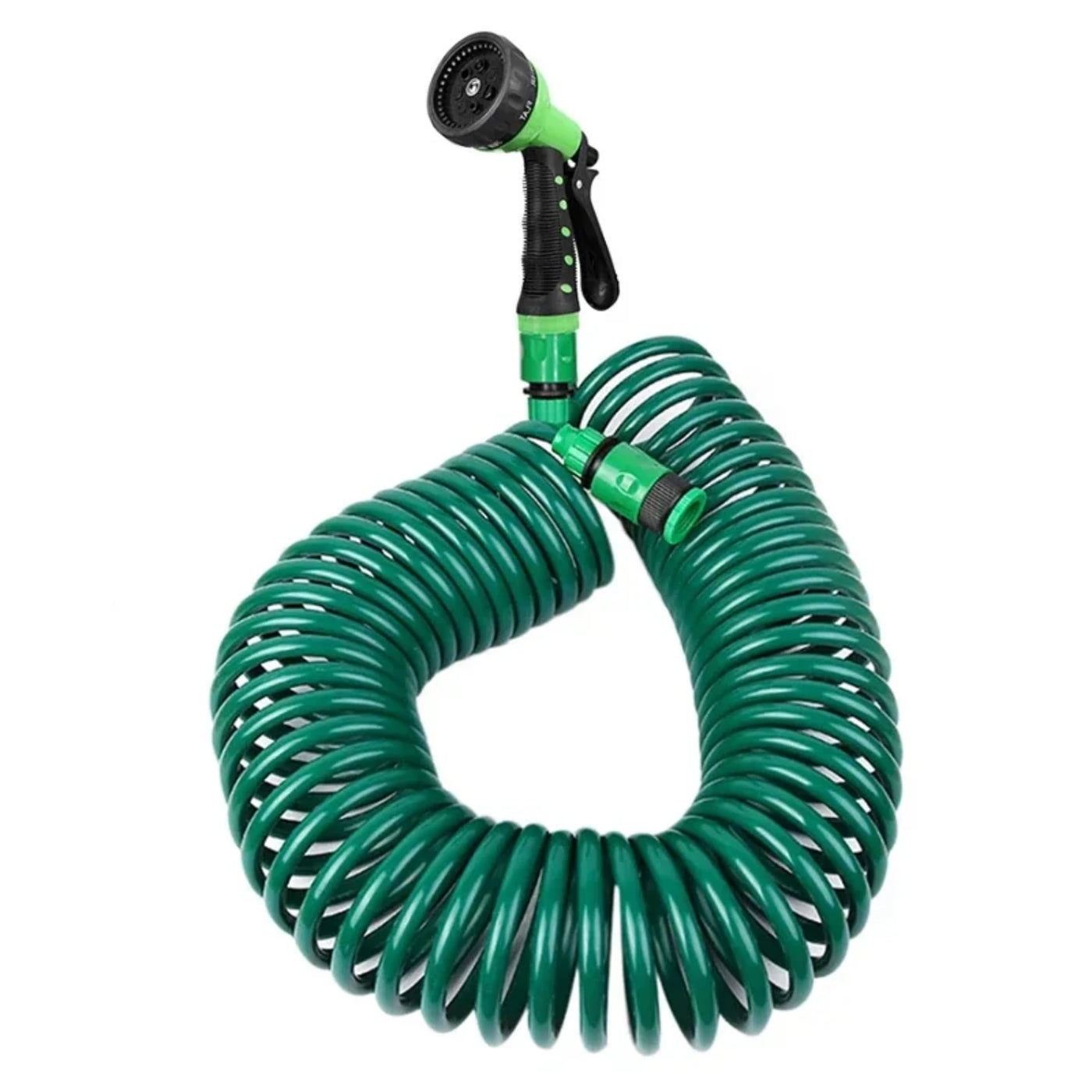 Durable Garden Sprinkler Hose with Multi-Pattern Nozzles for Efficient Irrigation and Car Cleaning - Flexible Coil Tube Spring P