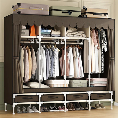 Simple wardrobe, assembled wardrobe, new sturdy and durable home bedroom with drawers