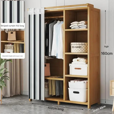 Space Saving Cheap Closet Modern Minimalist Nordic Display Lounge Open Wooden Wardrobe Storage Vestidores Trendy Furniture