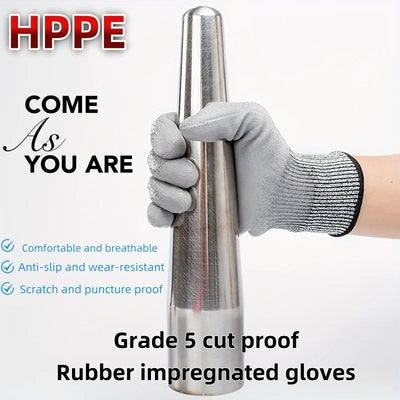 1 pair, Cut-Resistant Gloves with Non-Slip Grip, Durable Nitrile Foam Coating, Touchscreen Compatible, and 3D-Comfort Fit