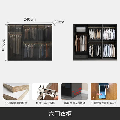 With Glass Doors Wardrobes Multilayer Luxury Storage Open Closets Wardrobes Cabinet Shelves Guarda Roupas Bedroom Furniture